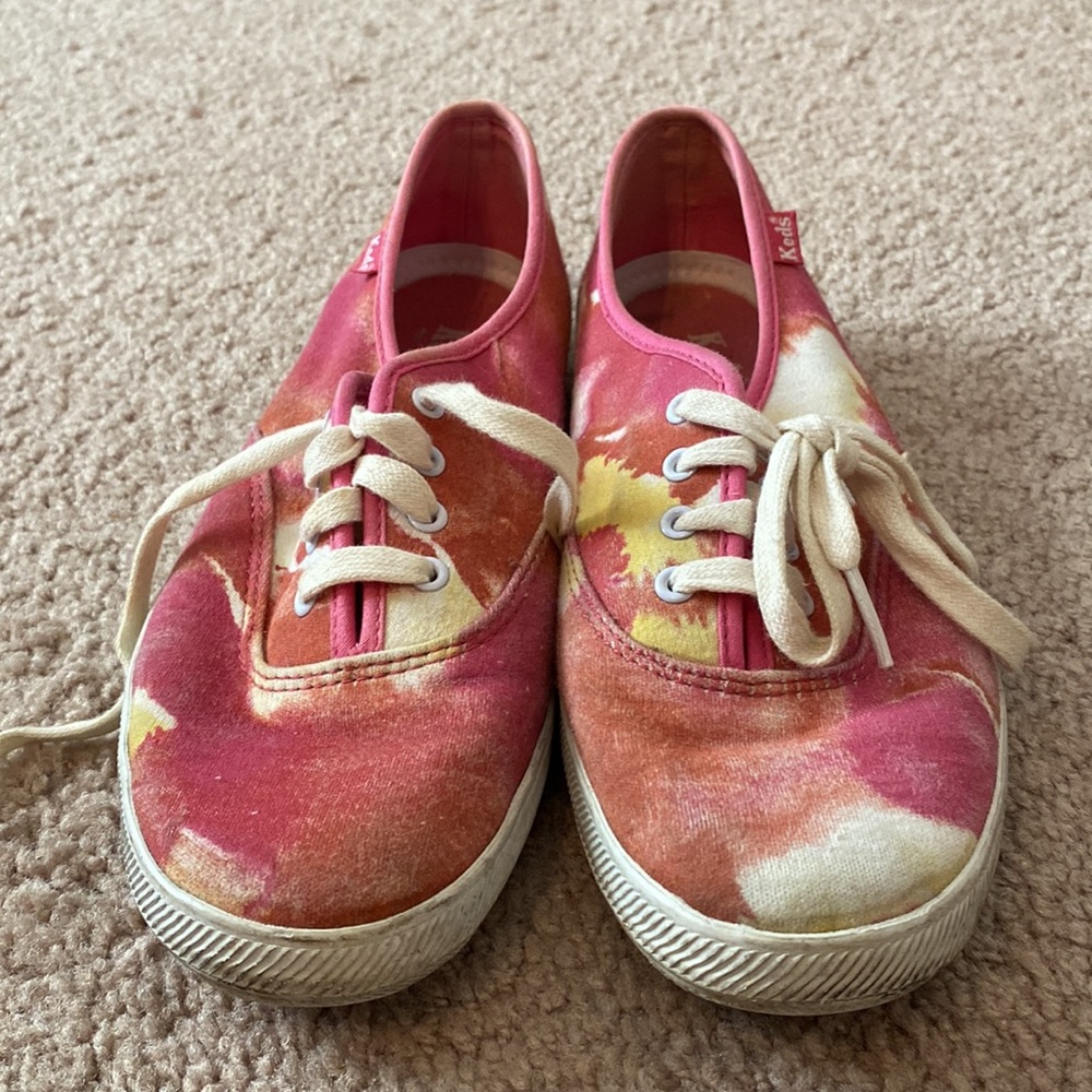 Keds Women's Sneakers in Pink and Yellow - Picture 3 of 6